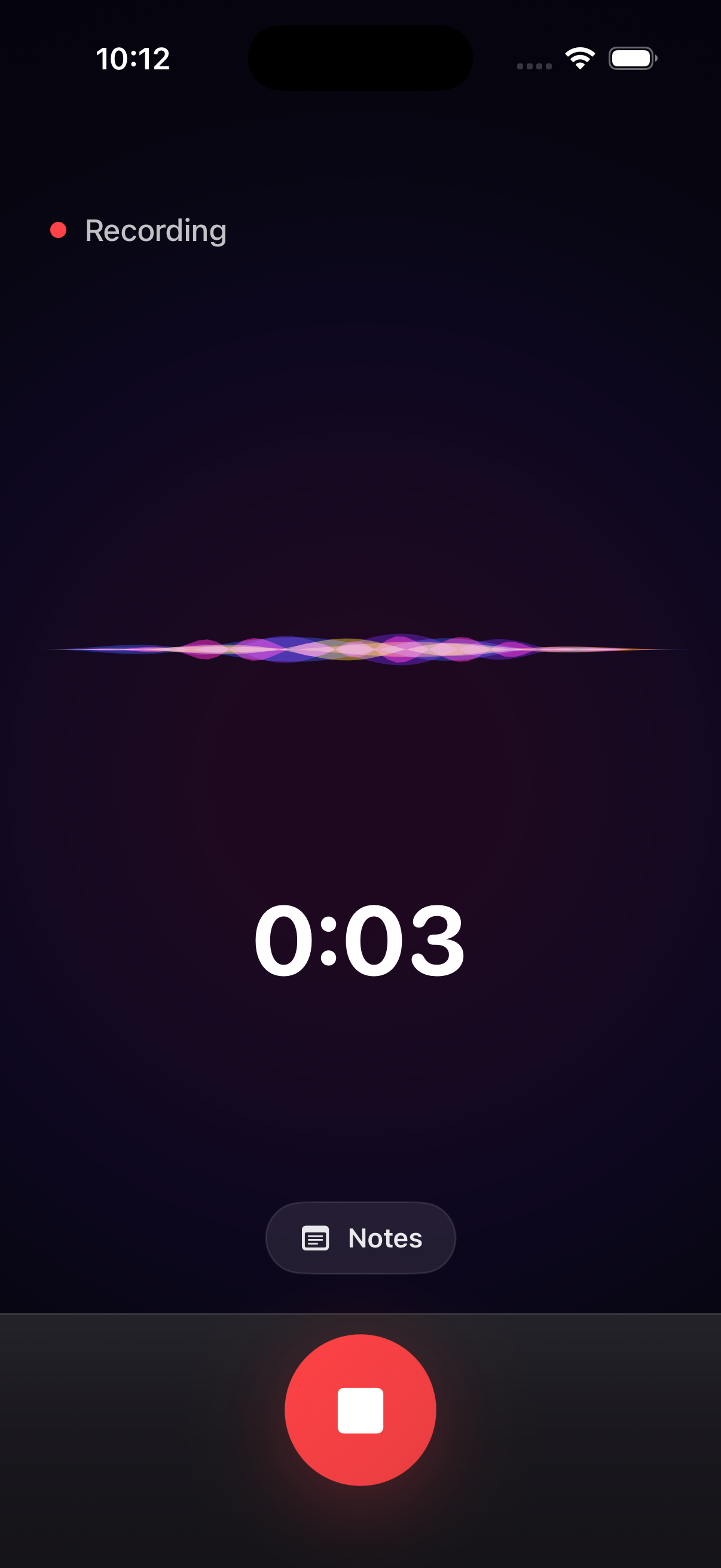 Musilab recording screen